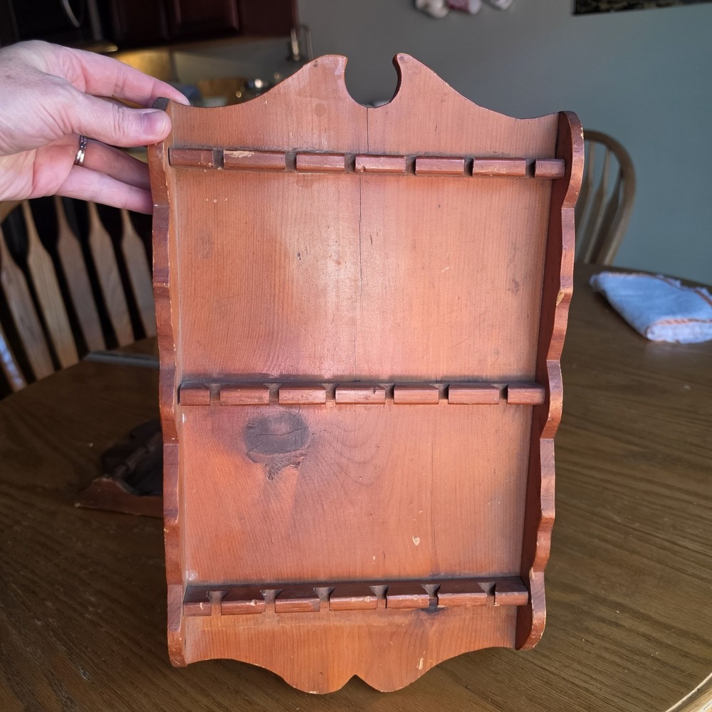 Vintage Wood Spoon Rack - Cottage Core - Rustic Decor Maplw Wood - 17x10.5